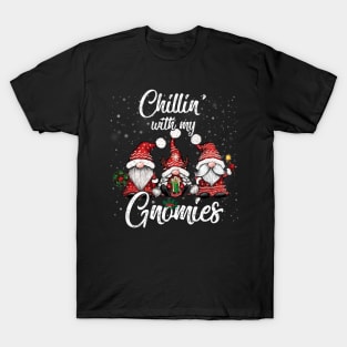 Chillin With My Gnomies Matching Family Christmas Gnome T-Shirt